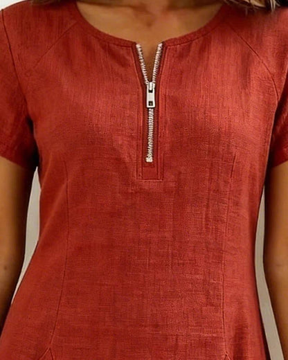 Emilia | Casual Zip Pocket Dress