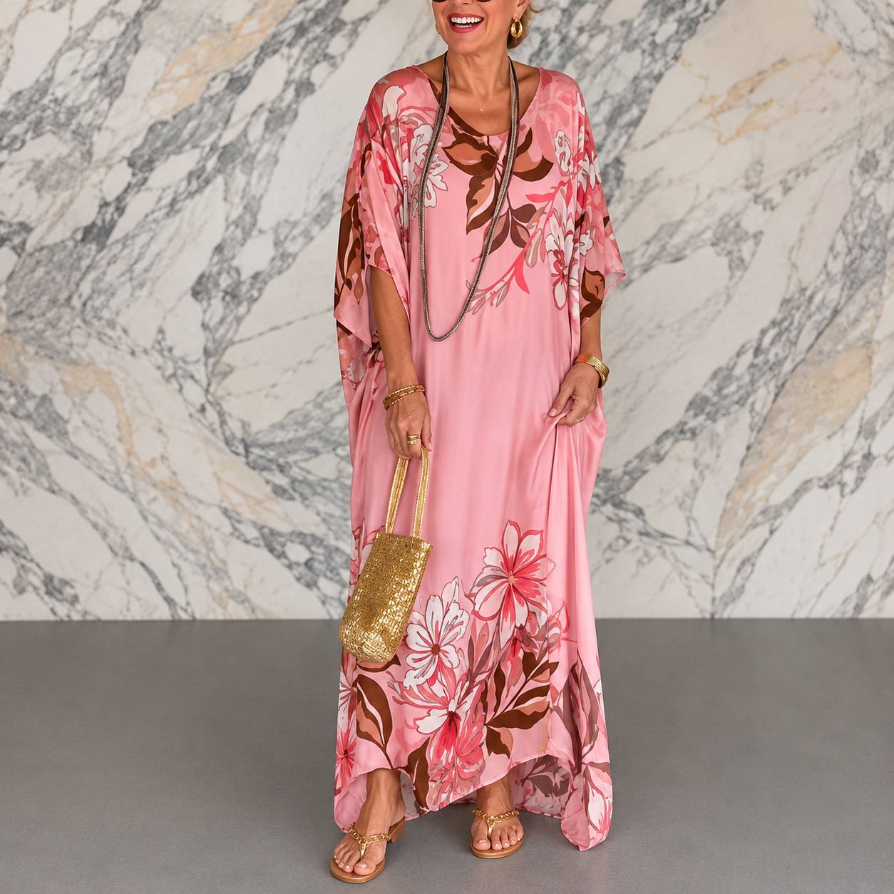Valentina | Floral Chiffon Maxi Dress