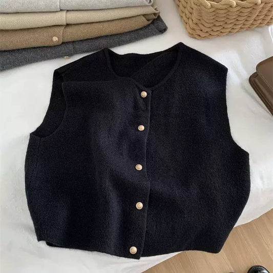Women's Button Front Knit Vest