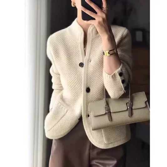 Women's Textured Button Knit Cardigan