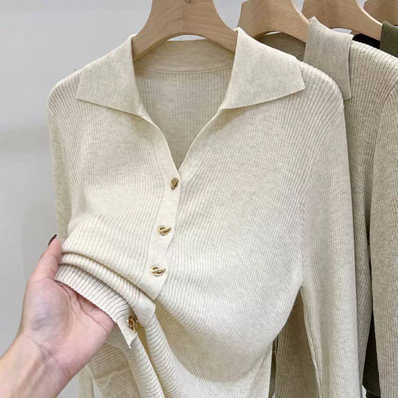Women's Ribbed Knit  Long Sleeve Slim Fit Cardigan