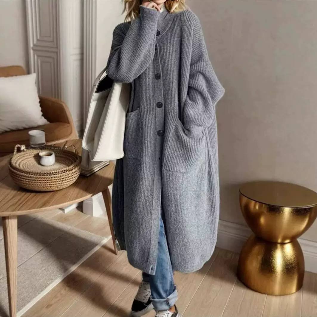 Women's Oversized Long Knit Chunky Cardigan