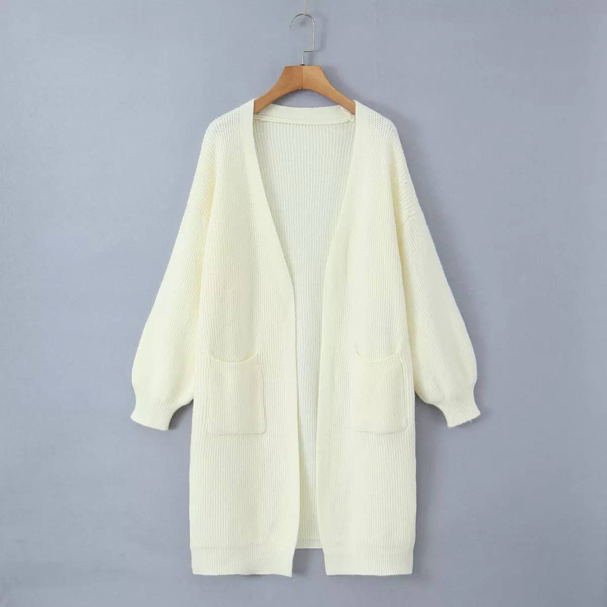 Women's Long Open Front Knit Cardigan