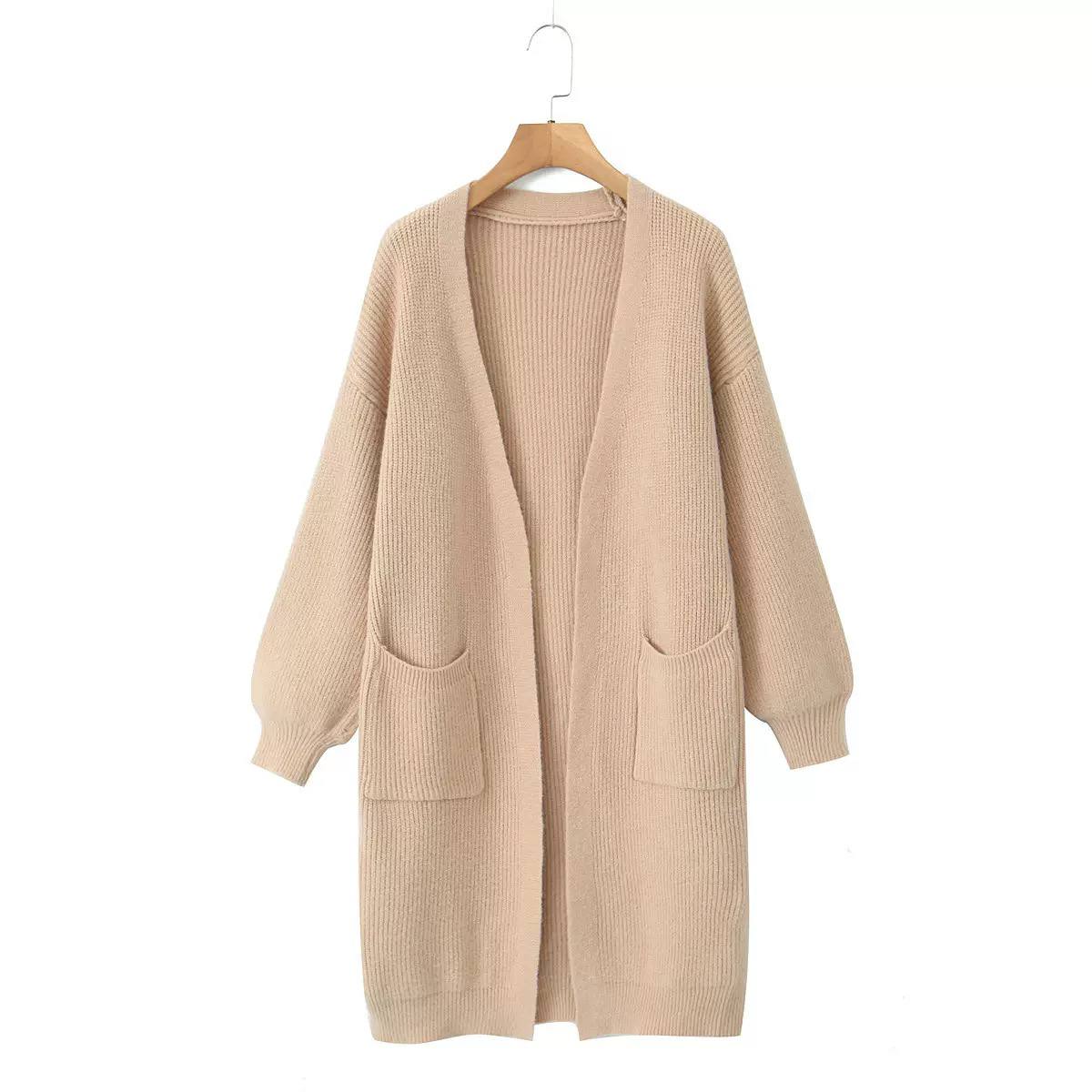Women's Long Open Front Knit Cardigan