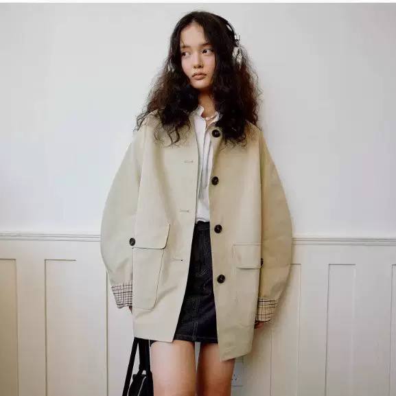 Women's Oversized Button Front Utility Long Jacket