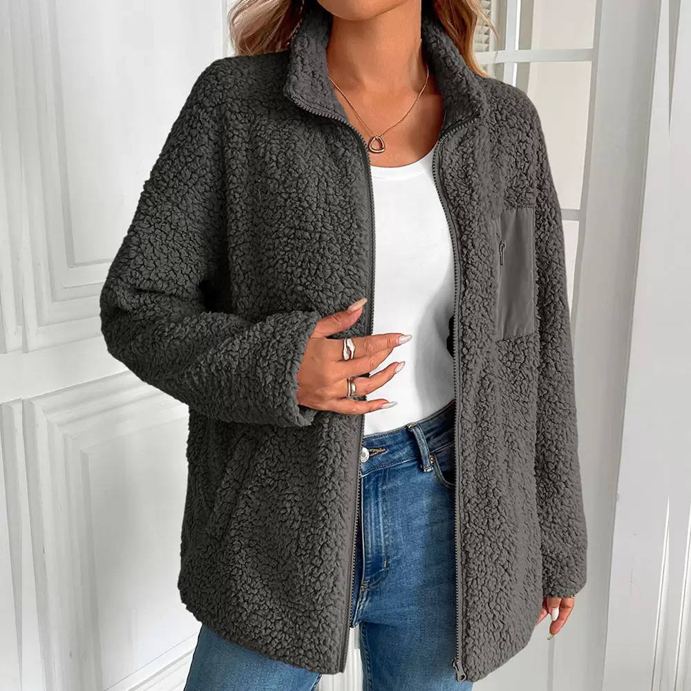Women's Sherpa Fleece Zip Up Jacket