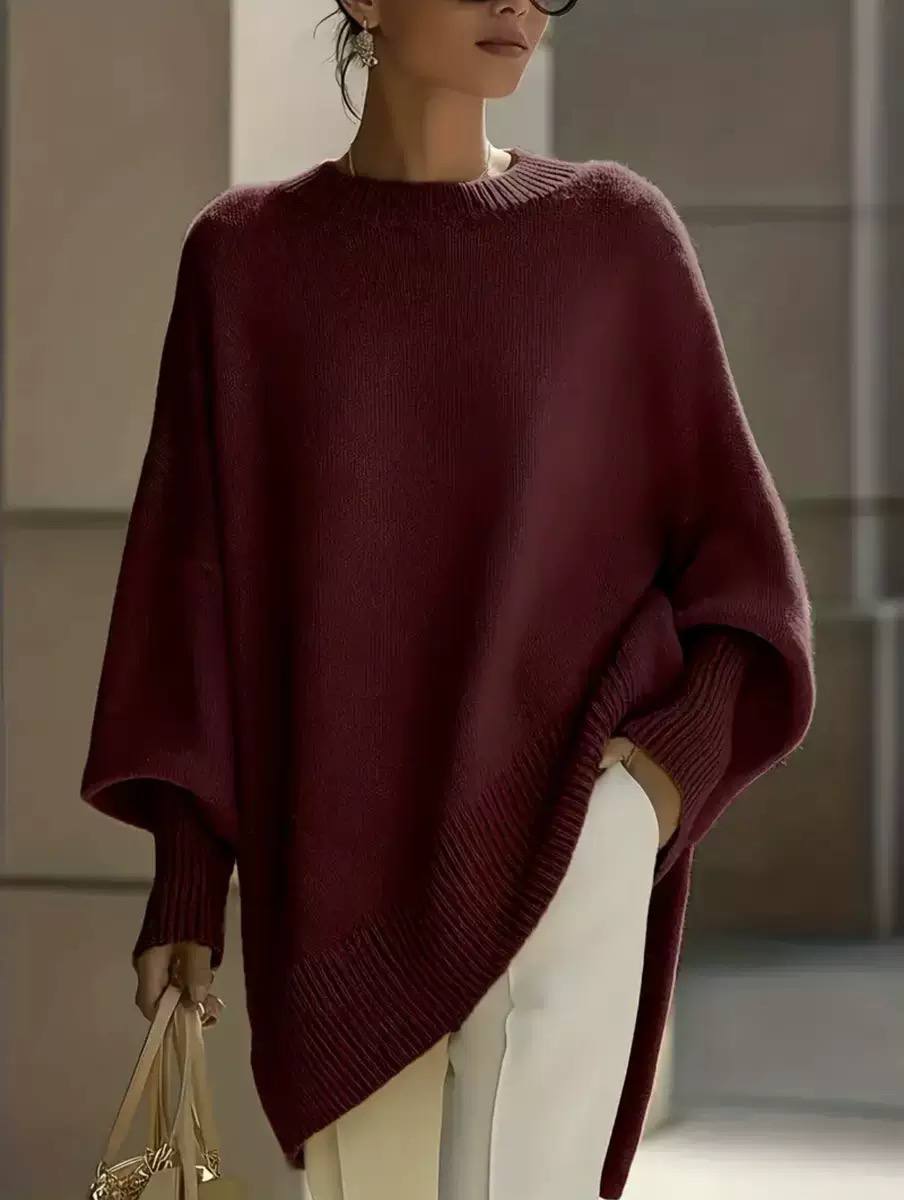 Women's Oversized Batwing Knit Sweater