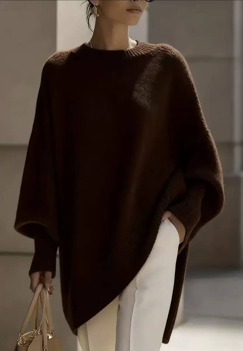 Women's Oversized Batwing Knit Sweater