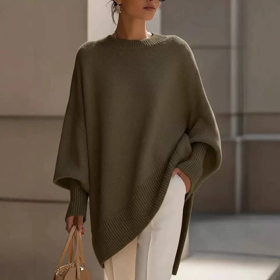 Women's Oversized Batwing Knit Sweater