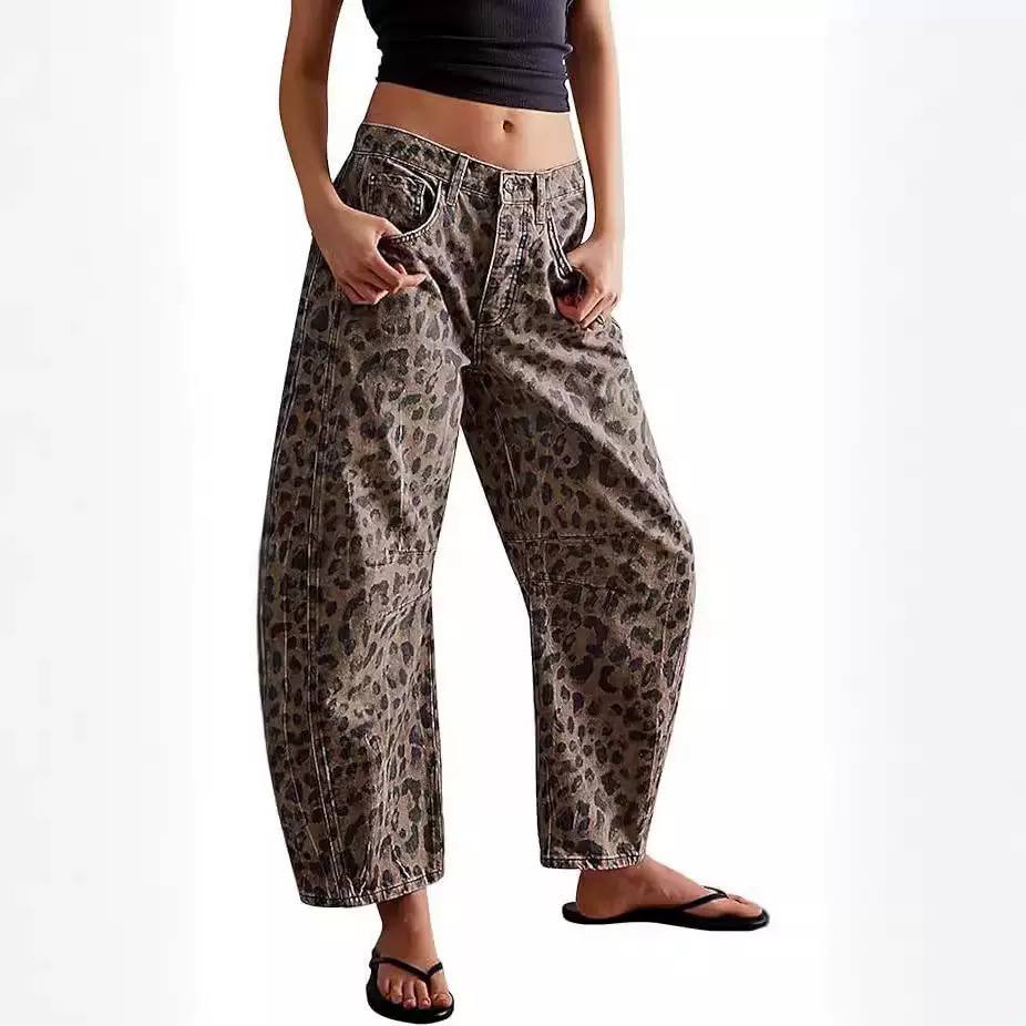 Women's High Waisted Barrel Leg Jeans