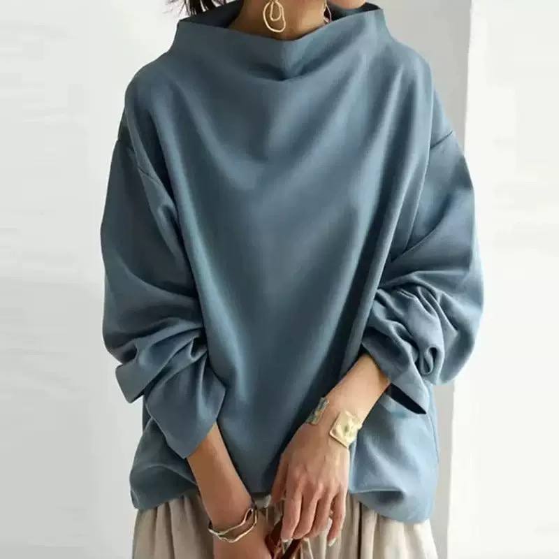 Women's High Neck Long Sleeve Blouse