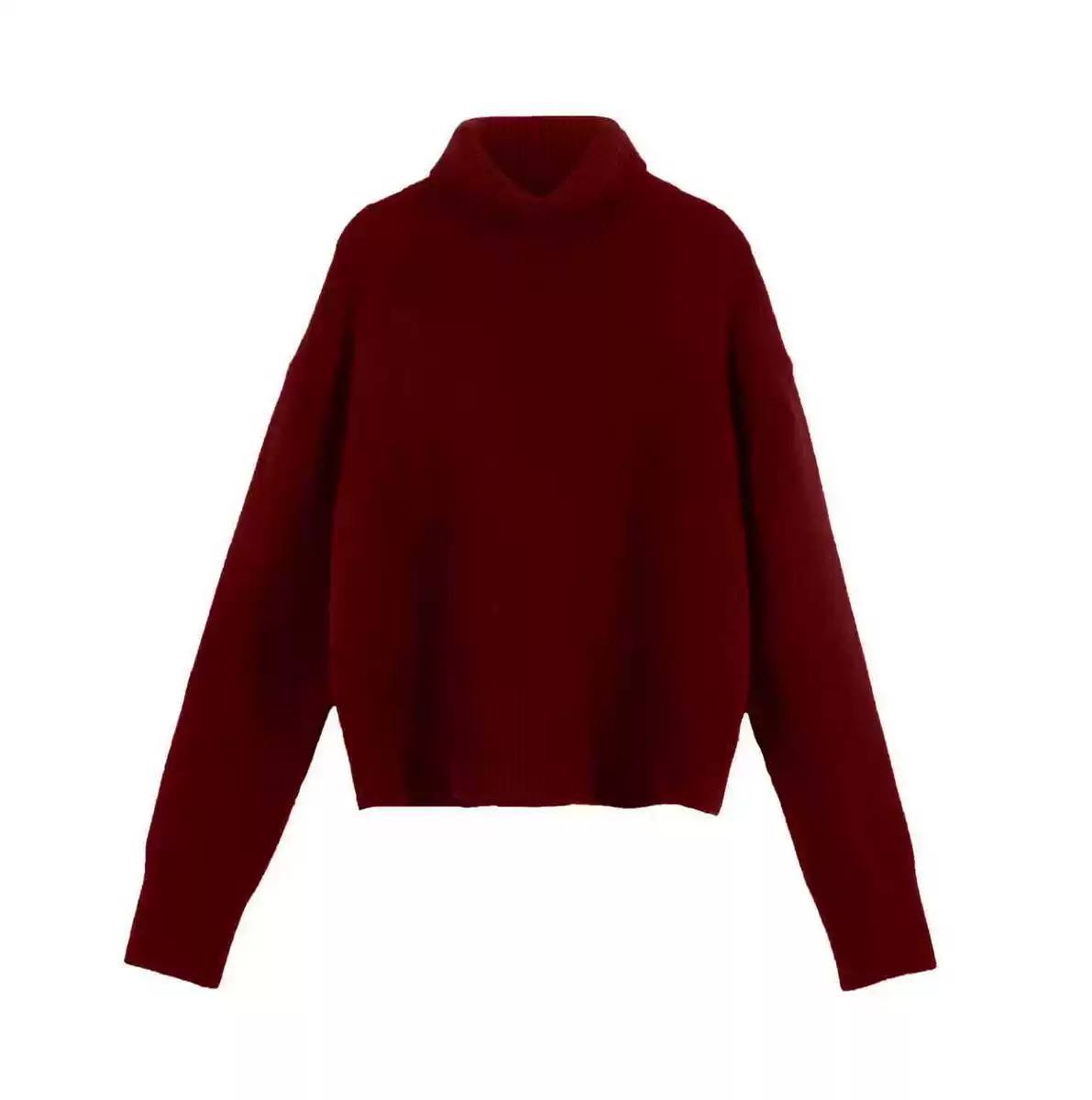 Women's Oversized Turtleneck Knit Sweater