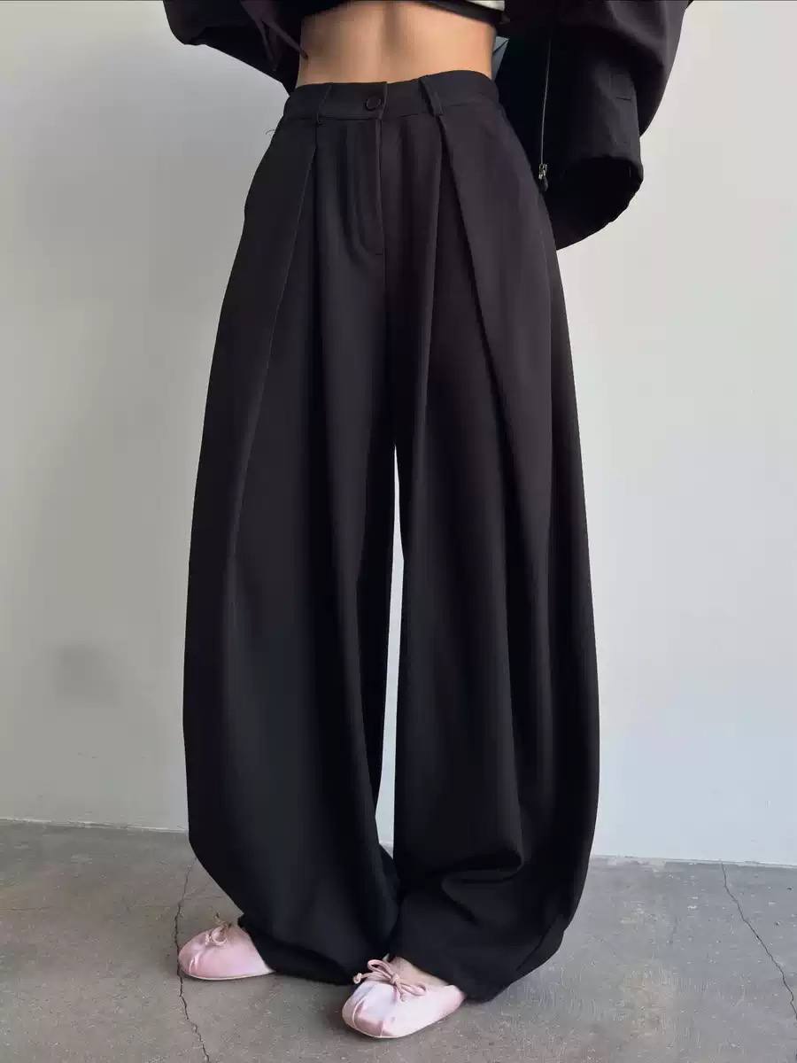 Women's High Neck Zip Jacket & Wide Leg Trouser Set