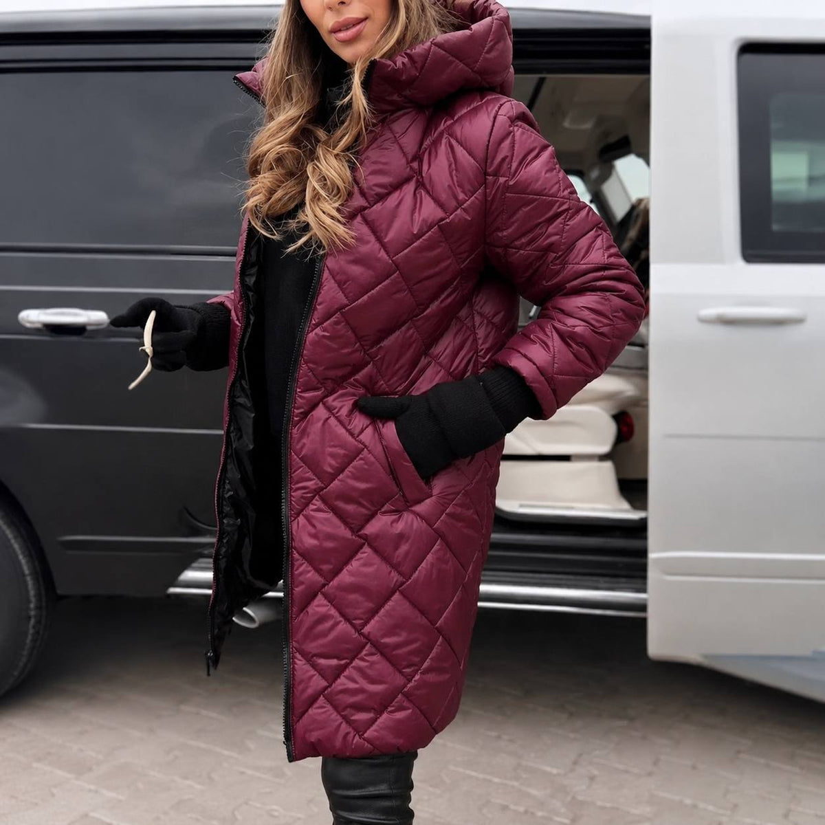 Women’s Longline Quilted Puffer Coat