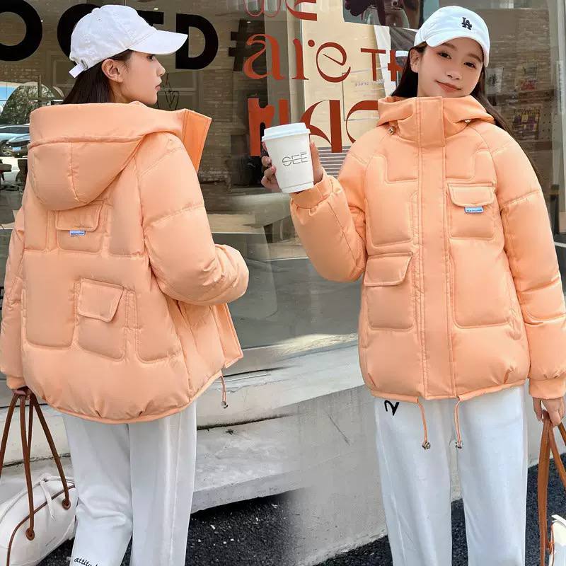 Hooded Puffer Jacket Quilted Design, Full-Zip Front, Multiple Utility Pockets & Relaxed Fit
