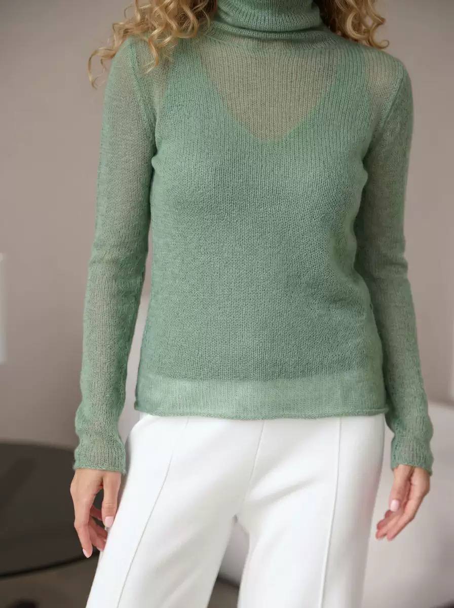 Turtleneck Knit Sweater – Long Sleeve, Lightweight Knit & Relaxed Fit