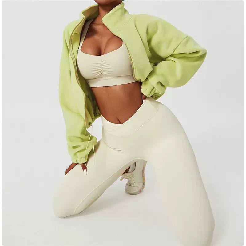 Oversized High Neck Full-Zip Fleece Jacket with Drawstring Hem and Relaxed Long Sleeves