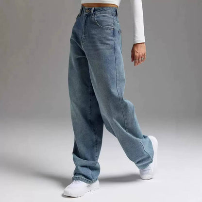 Women’s High-Waisted Baggy Wide-Leg Jeans | Relaxed Fit Denim