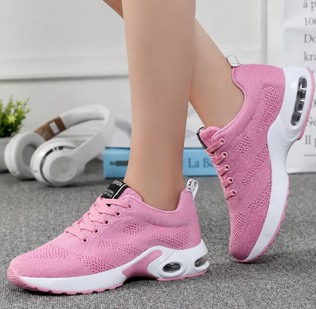 Women’s Breathable Mesh Athletic Sneakers | Cushioned Walking Shoes