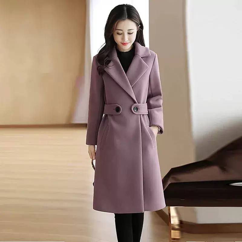 Women’s Longline Tailored Coat | Notched Lapel Single-Breasted Overcoat