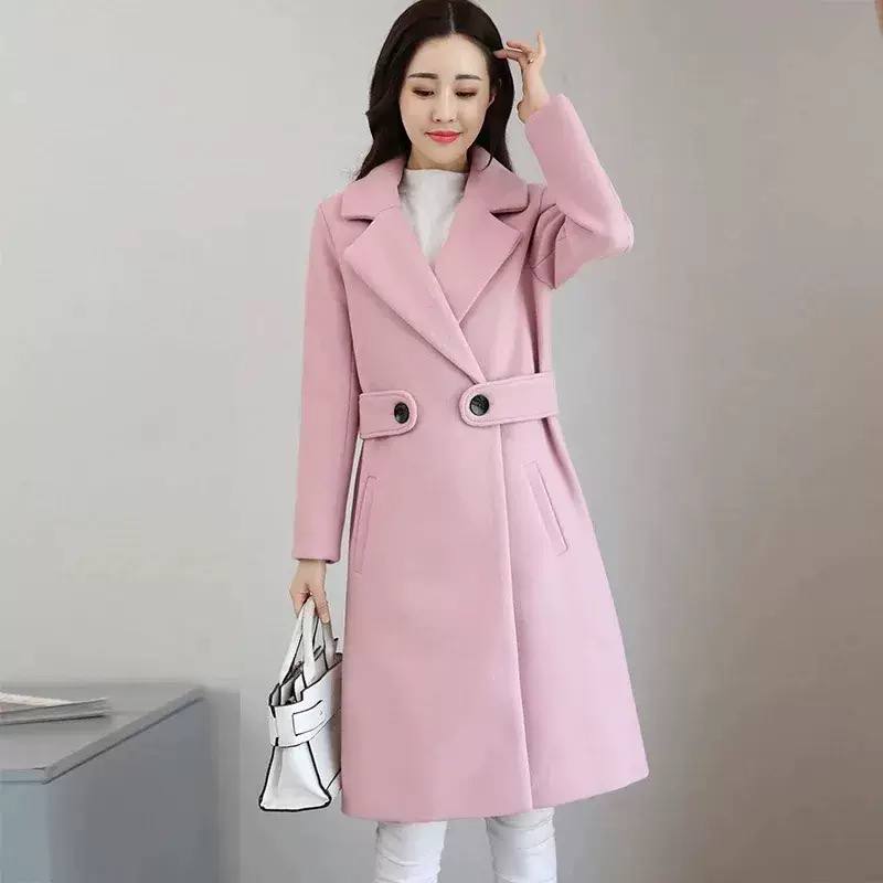 Women’s Longline Tailored Coat | Notched Lapel Single-Breasted Overcoat