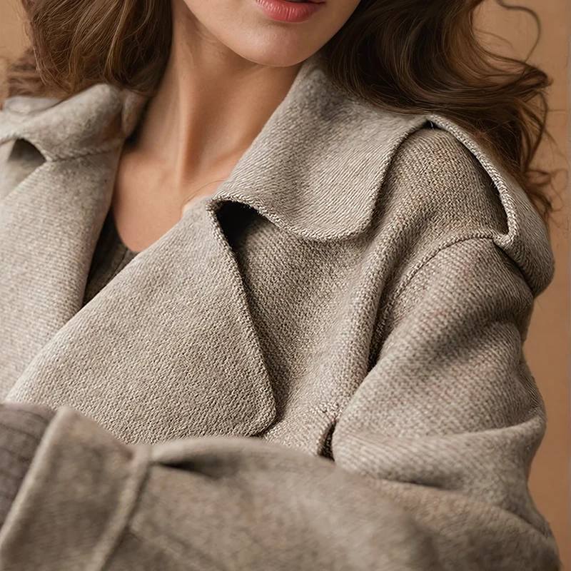 Women’s Oversized Short Coat | Relaxed Lapel Tailored Jacket