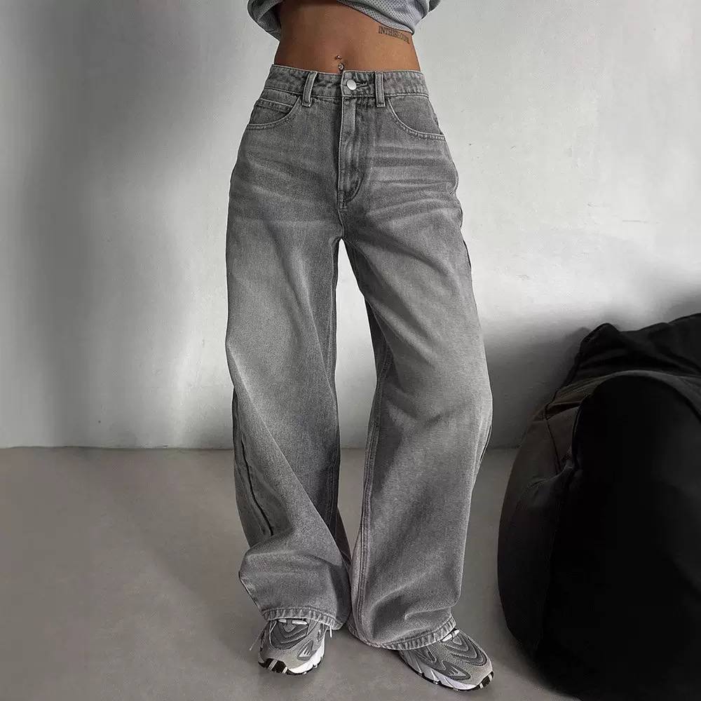 Women’s High-Waisted Relaxed Wide-Leg Denim Jeans