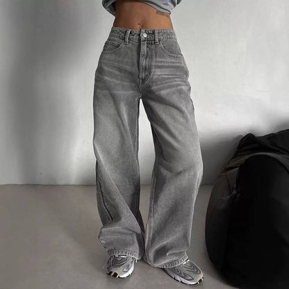 Women’s High-Waisted Relaxed Wide-Leg Denim Jeans
