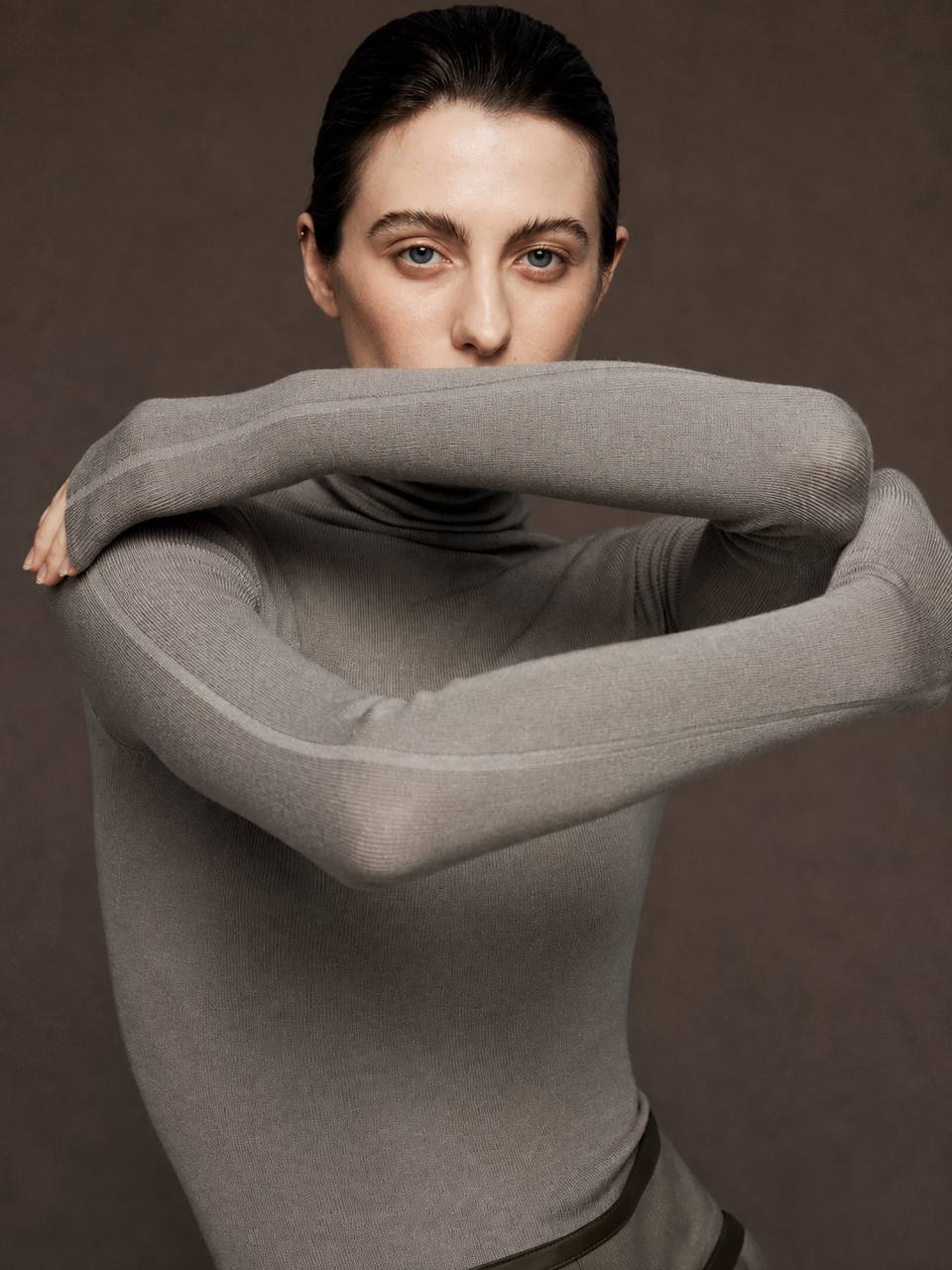 Women’s Slim-Fit Turtleneck Long-Sleeve Fine Knit Sweater