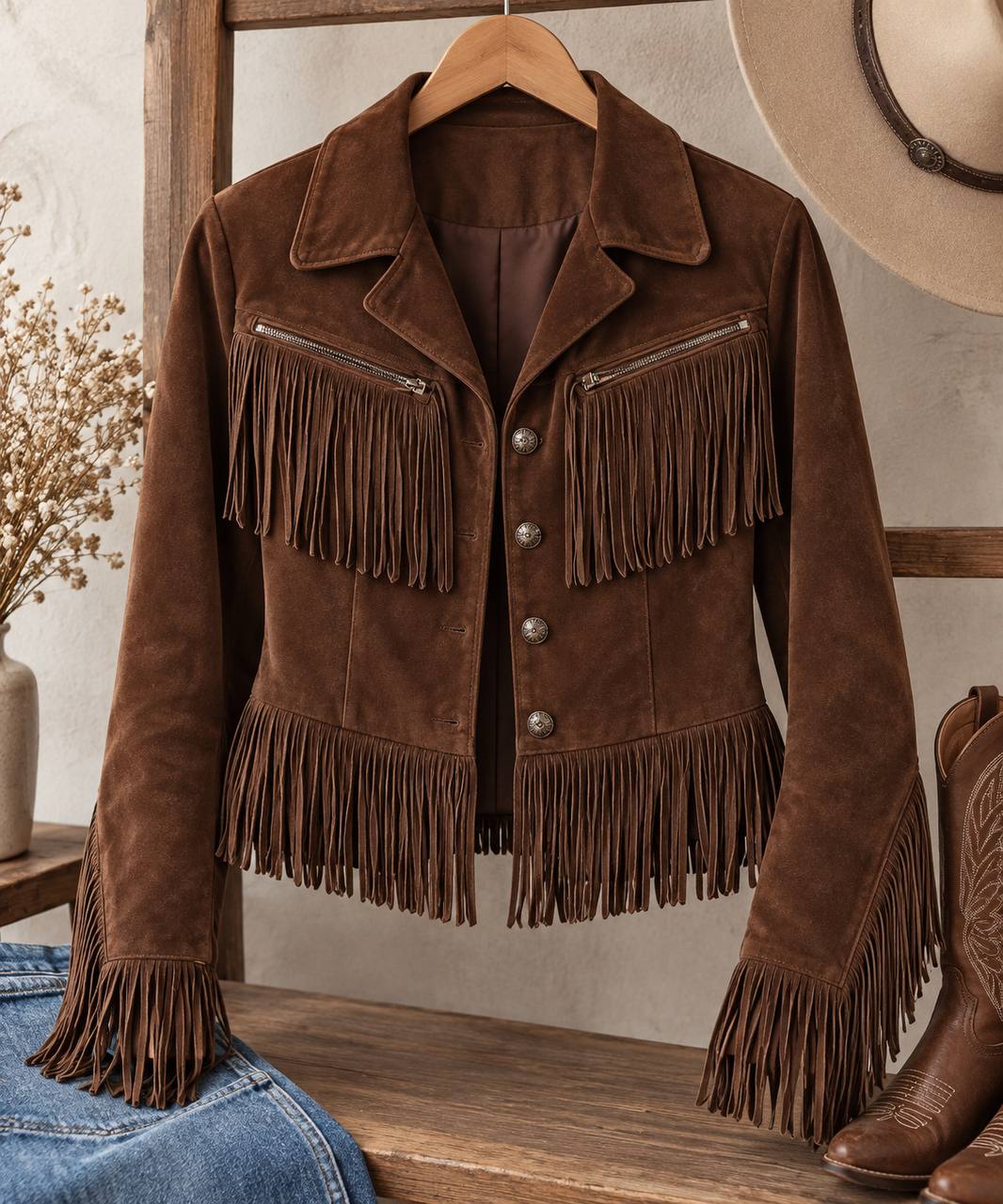 Women's Western Fringe Button-Front Jacket – additional product image