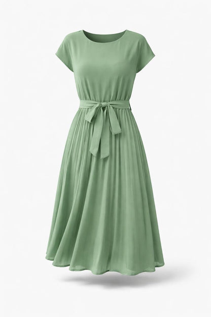 Monroe | Elegant Pleated Midi Dress