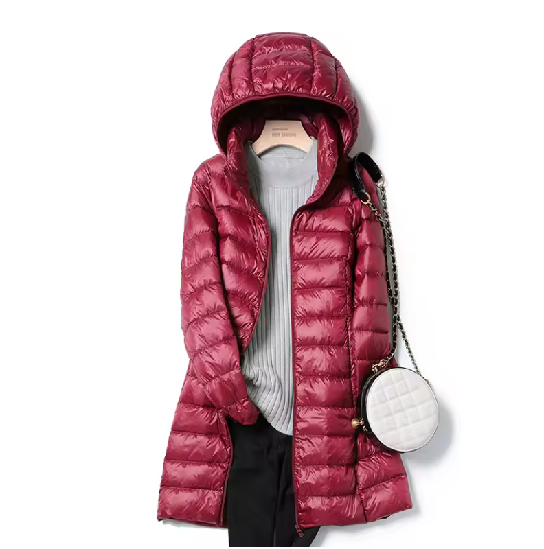 Women's Hooded Long Puffer Coat